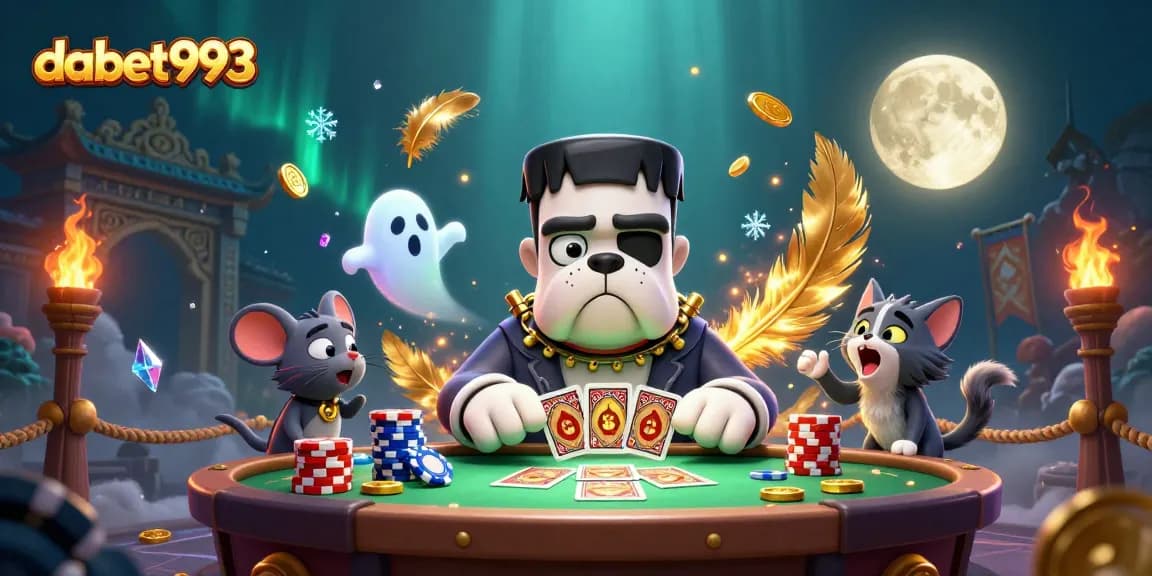 Win big at dabet993 with vibrant casino scene featuring characters and gaming elements.
