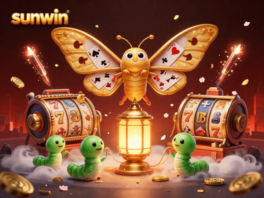 Experience the excitement of sunwin with vibrant 3D casino elements and captivating illustrations.