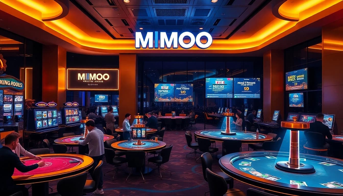 MMOO online gaming scene showcasing excitement and luxury in a vibrant casino atmosphere.