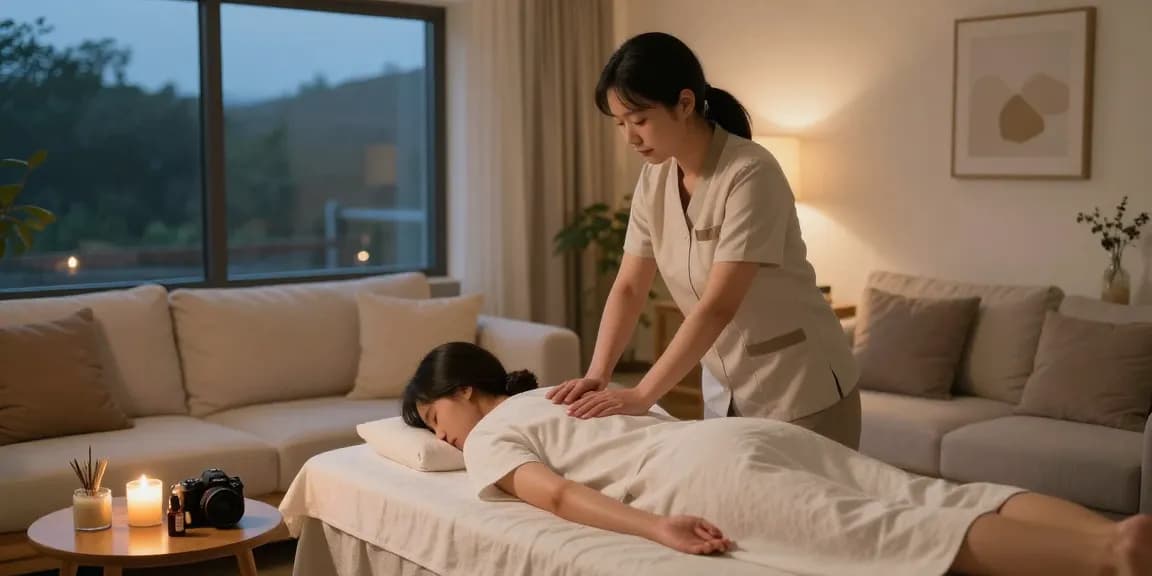Relaxing 하남출장마사지 experience at home with a professional therapist providing soothing care in a calming atmosphere.