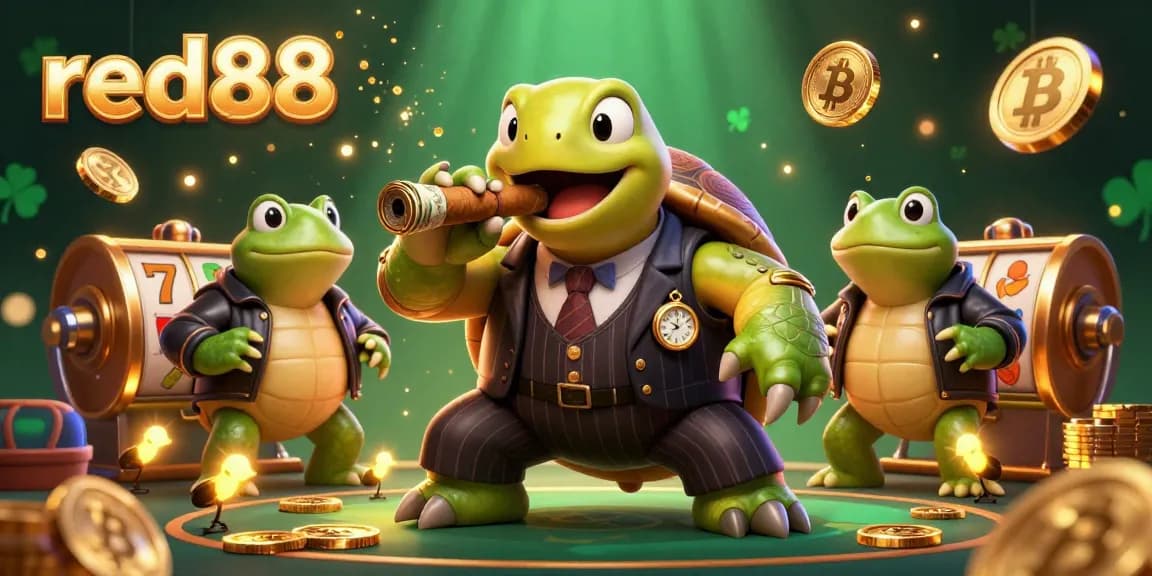 Engage with red88 through this vibrant casino scene filled with games and thrilling characters.