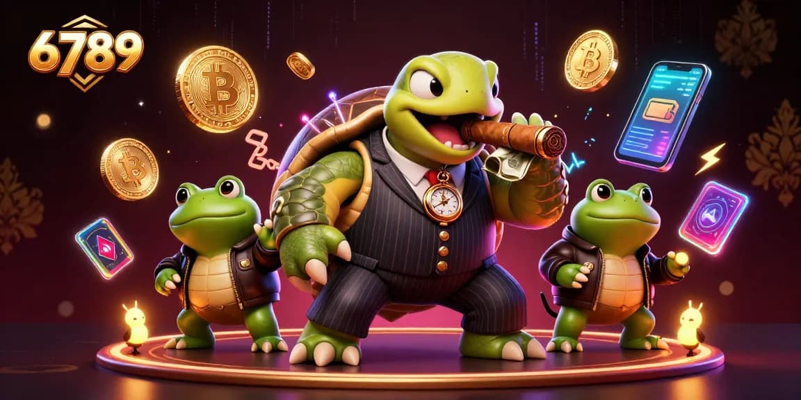 Engage in thrilling gameplay at 6789 casino with exotic characters amidst vibrant crypto elements.