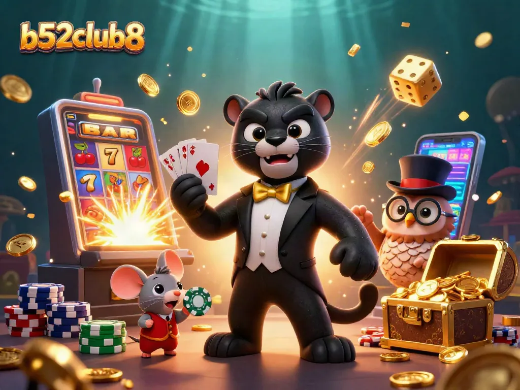 Experience thrilling gameplay at b52club8 with vibrant slot machines and charismatic characters.