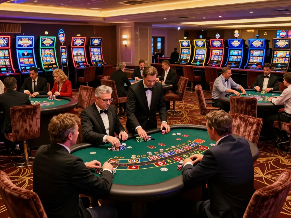 79king players engaging in high-stakes blackjack at a vibrant casino table