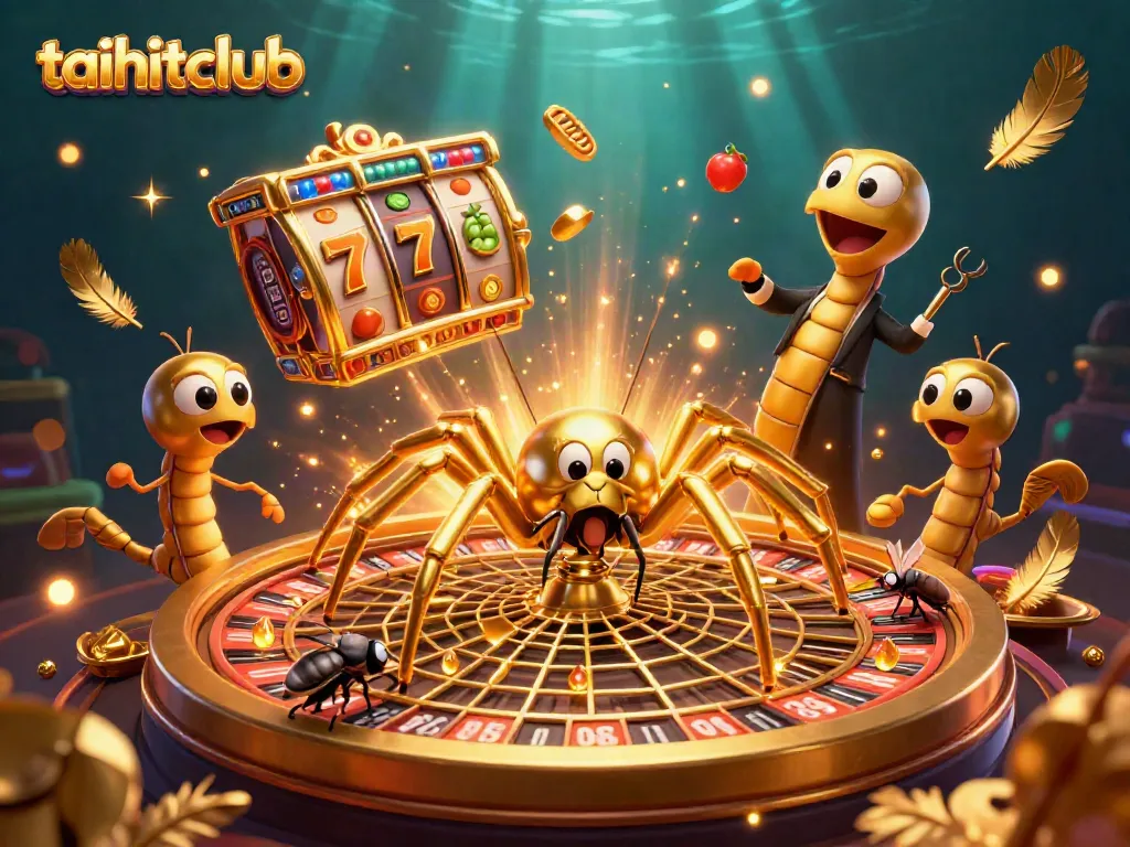 Experience thrilling casino actions at taihitclub with a golden roulette-themed digital art scene.