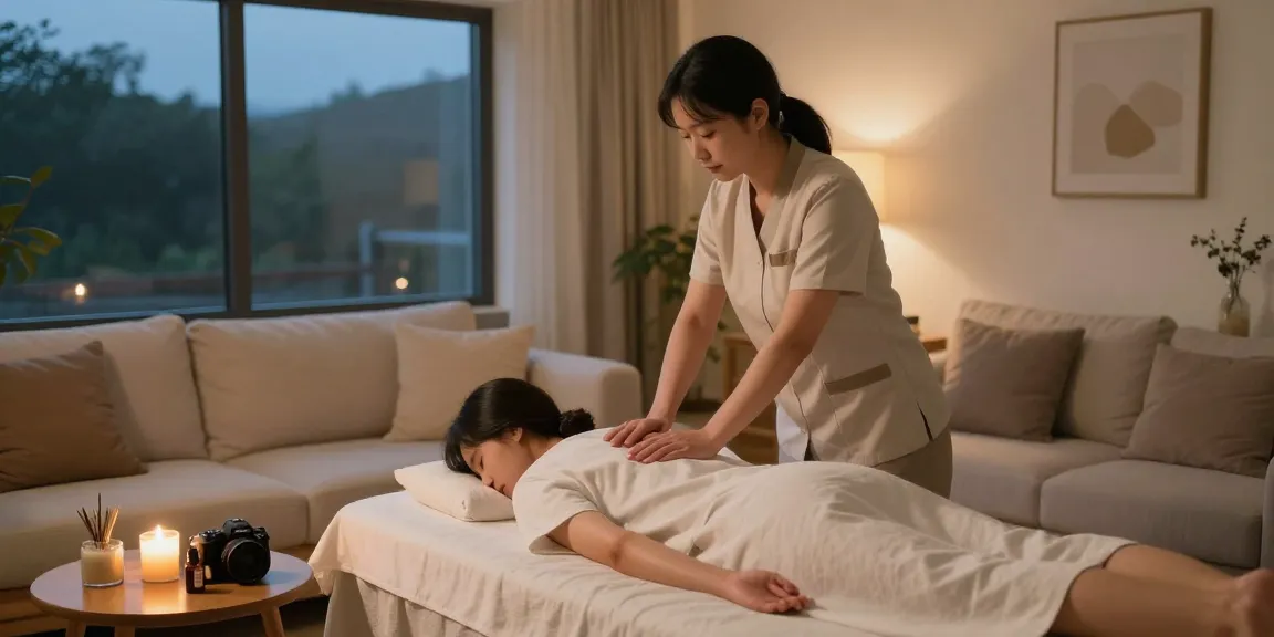 Relaxing 하남출장마사지 experience at home with a professional therapist providing soothing care in a calming atmosphere.