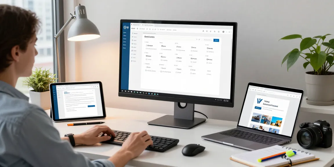 User engaging with WPS Download on a digital workspace with productivity tools and a city backdrop
