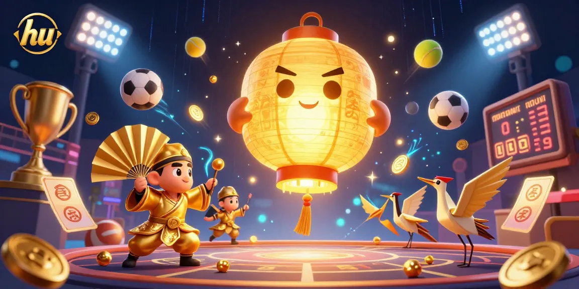 Experience exciting hu adventures with the glowing lantern spirit and dynamic casino elements.