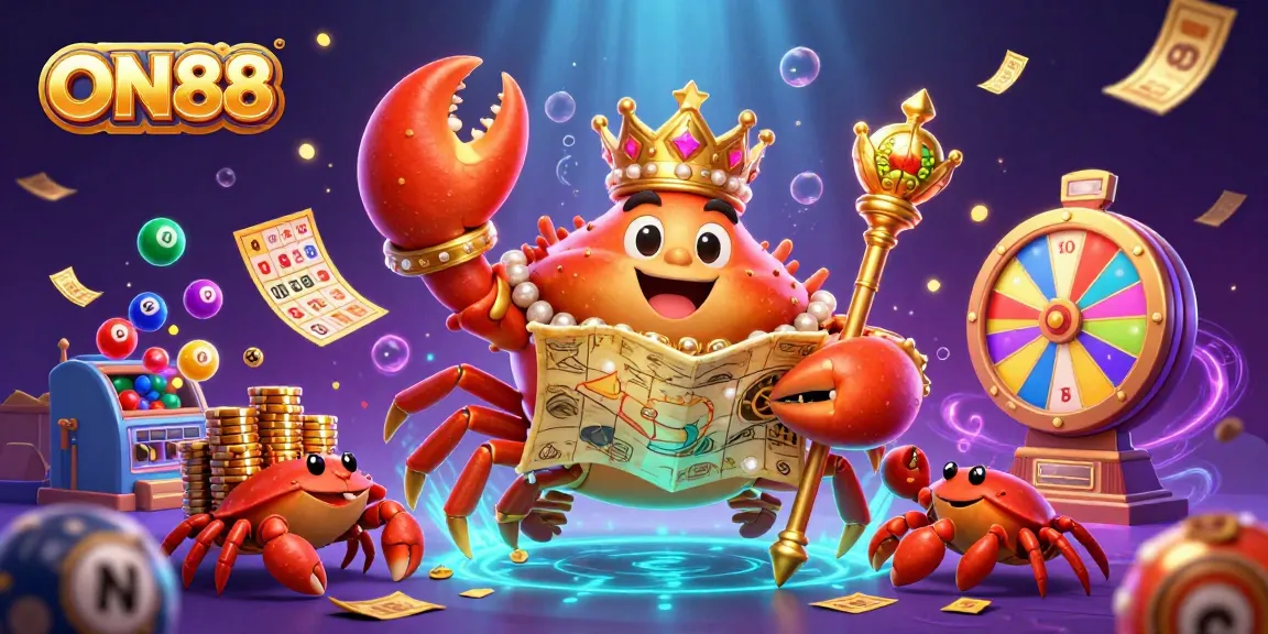 Experience thrilling action with ON88's vibrant casino elements and engaging characters.