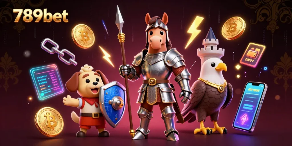 Play thrilling games at 789bet with a dynamic medieval theme featuring knights and cryptocurrency.